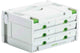Festool SYS 3-SORT/6 Værktøjskasse Grøn, Hvid