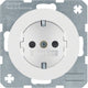 Hager 47232089 stikkontakt Type F Hvid