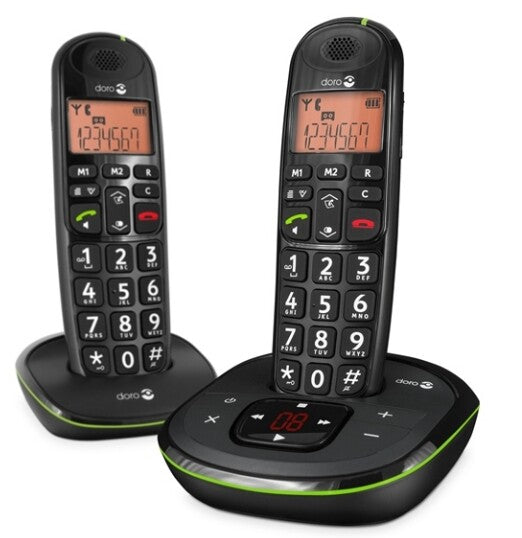 Doro PhoneEasy 105wr Duo DECT telefon Nummervisning Sort