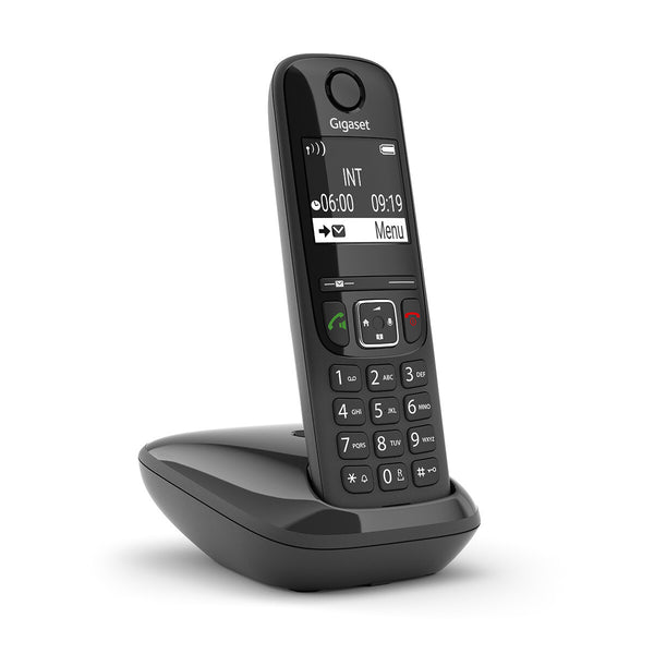 Gigaset AS690 Analog/DECT-telefon Nummervisning Sort