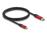 DeLOCK 80617 USB-kabel USB 3.2 Gen 2 (3.1 Gen 2) 1 m USB A USB C 10 Gbit/sek. Sort, Rød