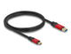 DeLOCK 80617 USB-kabel USB 3.2 Gen 2 (3.1 Gen 2) 1 m USB A USB C 10 Gbit/sek. Sort, Rød