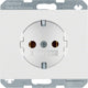 Hager 47157009 stikkontakt Type F Hvid
