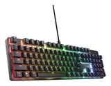 Trust GXT 871 Zora tastatur Spil USB Tysk Sort