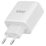 Savio LA-14 oplader til mobil enhed Universel Hvid Vekselstrøm Udendørs