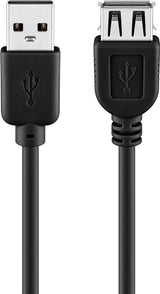 Goobay 93599 USB-kabel USB 2.0 1,8 m USB A 0,48 Gbit/sek. Sort