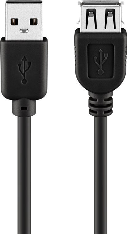 Goobay 93599 USB-kabel USB 2.0 1,8 m USB A 0,48 Gbit/sek. Sort