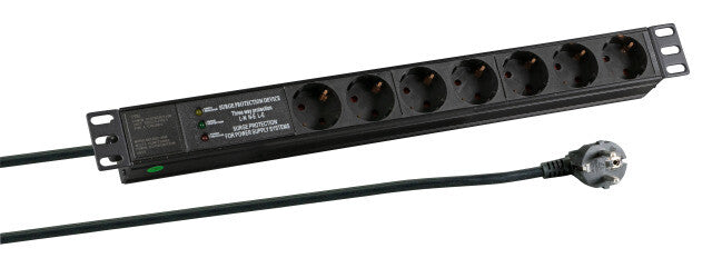 EFB Elektronik EK631DE.3 stikdåse 2 m 7 AC stikkontakt(er) Indendørs Sort