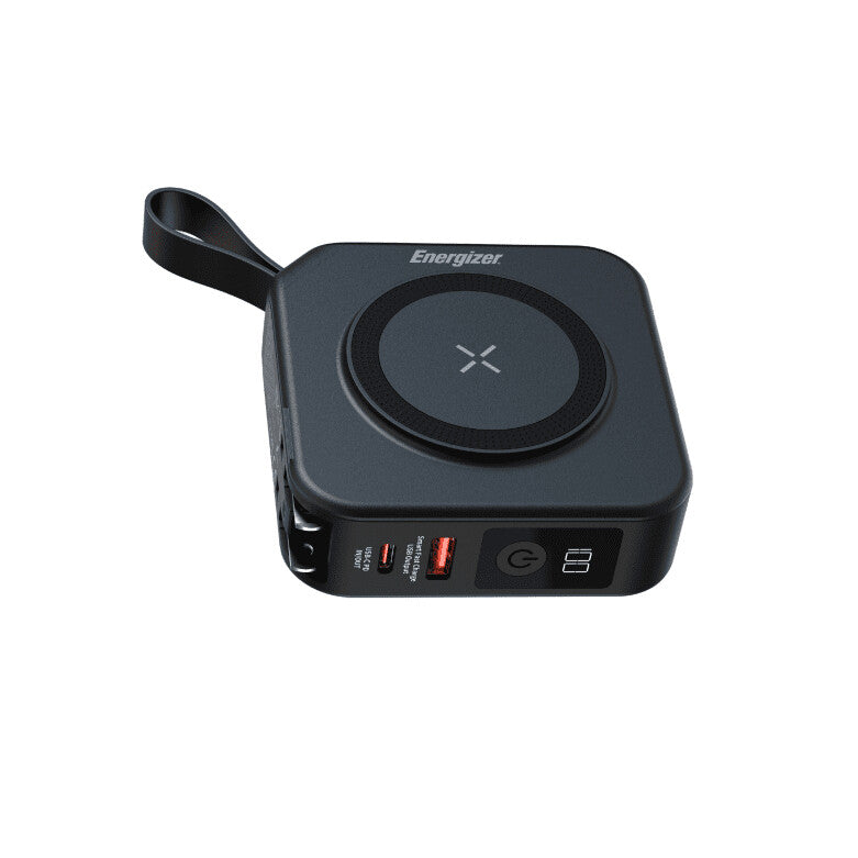 Energizer QM10001AC powerbank Lithium polymer (LiPo) 10000 mAh Trådløs opladning Sort