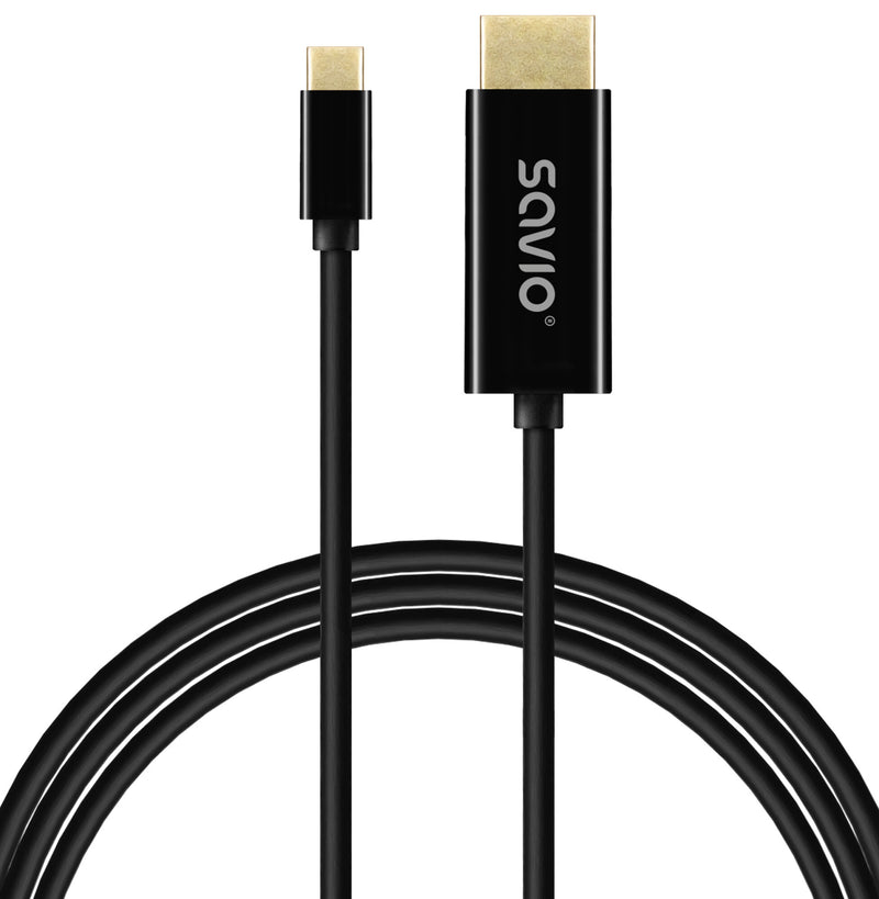 Savio Cl-190 USB-kabel 1 m USB C Sort