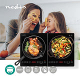 Nedis KAIP124CBK2 kogeplade Sort Bordplade 56 cm Zone induktionskogeplade 2 zone(s)