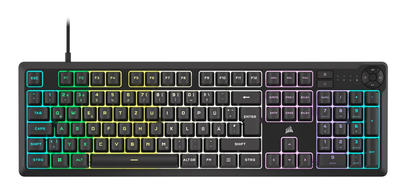 Corsair K55 CORE RGB tastatur Spil USB QWERTZ Tysk Sort