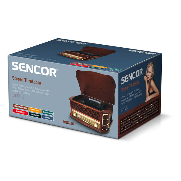 Sencor STT 016 pladespiller Brun