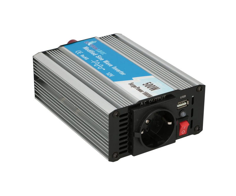 Extralink CAR VOLTAGE CONVERTER 12V - 230V, 500W, MODIFIED SINUS OPIM-500W strømadapter og vekselret Universel Aluminium
