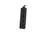 Lanberg PS0-04E-0150-BK stikdåse 1,5 m 4 AC stikkontakt(er) Indendørs Sort