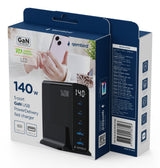 Gembird TA-UC-2A3C-PD140-01-BK oplader til mobil enhed Smartphone, Tablet, Laptop Sort Vekselstrøm Hurtig opladning Indendørs