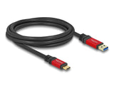 DeLOCK 80618 USB-kabel USB 3.2 Gen 2 (3.1 Gen 2) 2 m USB A USB C 10 Gbit/sek. Sort, Rød