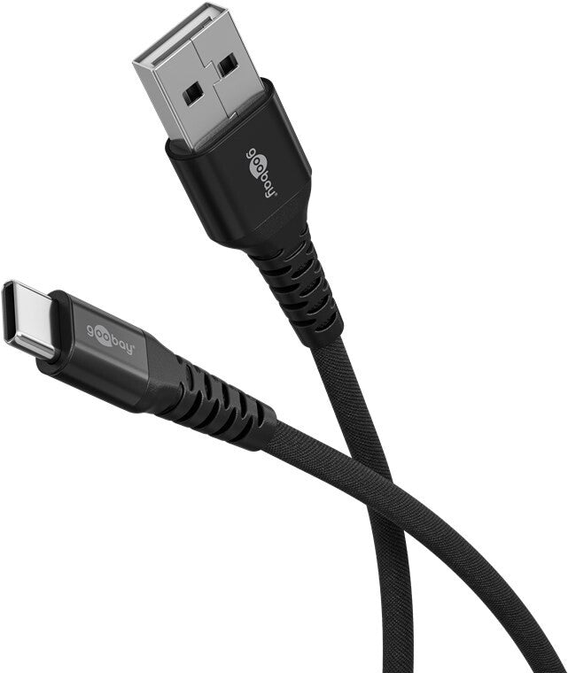 Goobay 74526 USB-kabel USB 2.0 1 m USB C USB A 0,48 Gbit/sek. 60 W Sort