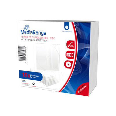MediaRange BOX32-T optisk disk etui Smykkeboks 1 diske Transparent