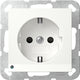 GIRA 417003 stikkontakt Schuko Hvid