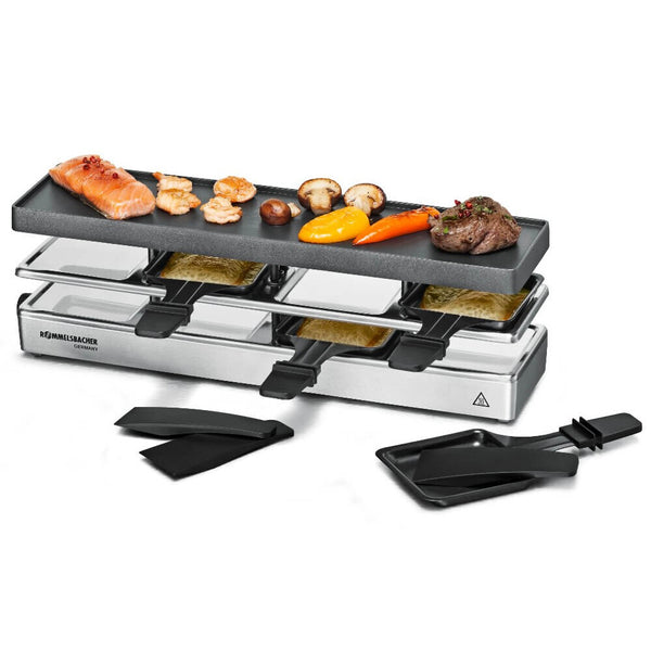 Rommelsbacher RC 800 raclette grill 4 person(er) 795 W Sort, Sølv