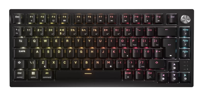Corsair K65 PLUS tastatur Spil USB + RF Wireless + Bluetooth QWERTY US engelsk Sort