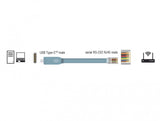 DeLOCK 89917 serielkabel Grå 0,5 m USB 2.0 Type-C RJ45