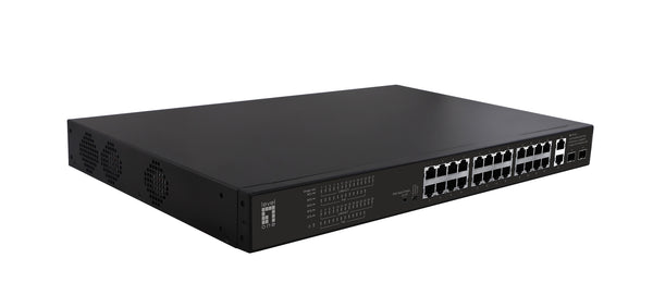 LevelOne FGP-2831 netværksswitch Ikke administreret Fast Ethernet (10/100) Strøm over Ethernet (PoE) 1U Sort