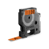 DYMO Ægte D1 Holdbare Etiketter | Sort tekst på orange tape | 12 mm x 3 m | Højtydende etikettape til LabelManager etiketmaskiner