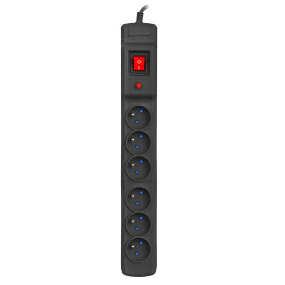 Armac M6/25/CZ strømforsyningsenhed (PDU) 6 AC stikkontakt(er) Sort