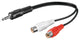 Goobay 50600 lydkabel 0,2 m 3.5mm 2 x RCA Sort, Rød, Hvid