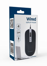 Gembird -4B-06-BS mus Kontor Ambidextrous USB Type-A Optisk 1200 dpi