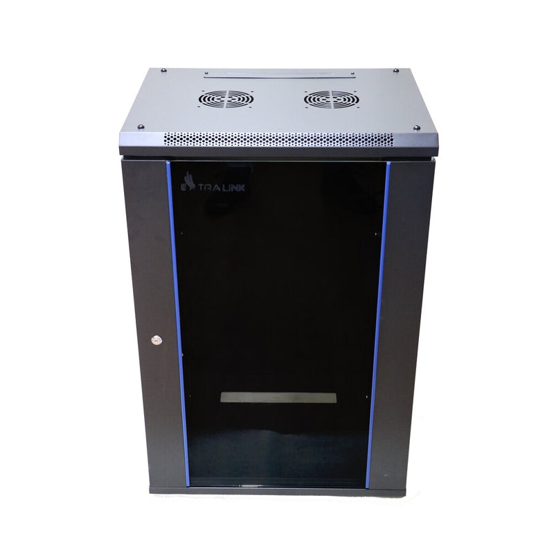 Extralink 18U 600X600 WALL-MOUNTED RACKMOUNT CABINET BLACK Vægmonteret stativ Sort