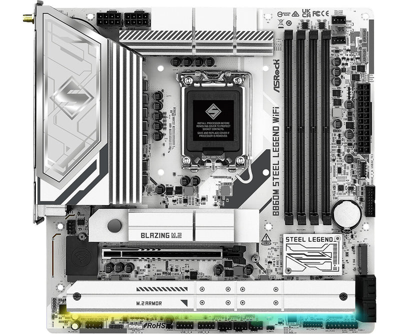 Asrock B860M Steel Legend WiFi Intel B860 LGA 1851 (Socket V1) micro ATX