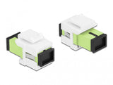 DeLOCK Keystone Module SC Simplex female to SC Simplex female Lime, Hvid