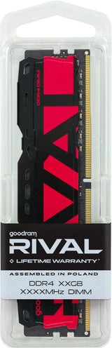 Goodram *DDR4 Rival Radiant 16GB (1*16)/3200 CL16 Red hukommelsesmodul 1 x 16 GB 3200 MT/s 288-pin DIMM