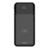 Savio BA-09 powerbank Lithium polymer (LiPo) 37 mAh Trådløs opladning Sort