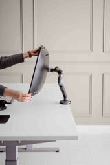 BakkerElkhuizen BE Flexible Single 88,9 cm (35") Skrivebord Grå
