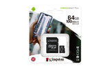 Kingston Technology Canvas Select 64 GB micSDXC Plus 100R A1 C10-kort + ADP
