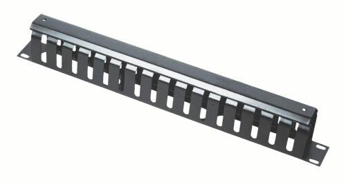 Gembird 19" 1U kabelholder Sort, Sølv 1 stk