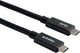 Cirafon USB3.1 CM-CM 06 USB-kabel USB 3.2 Gen 1 (3.1 Gen 1) 1 m USB C 100 W Sort