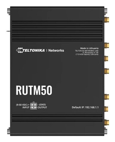 Teltonika RUTM50 trådløs router Gigabit Ethernet Dual-band (2,4 GHz / 5 GHz) 5G Sort