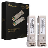 Extralink SFP+ 10G 2-pack | Moduł SFP+ | 10Gbps, LC/UPC, 850nm, 300m, multi mode, DOM, Dedicated to HP/Aruba (EX.35955) modul til netværksmodtager