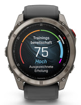 Garmin fēnix 8 Pro 3,56 cm (1.4") AMOLED 51 mm Digital 454 x 454 pixel Berøringsskærm Grafit, Titanium Wi-Fi GPS (satellit)