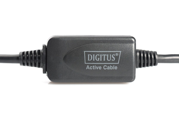 Digitus DA-73101 USB-kabel USB 2.0 15 m USB A 0,48 Gbit/sek. Sort