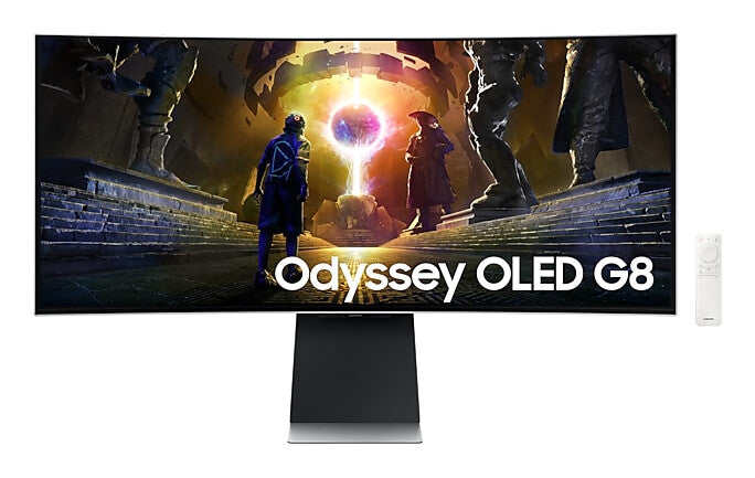 Samsung LS34DG850SUXDU computerskærm 86,4 cm (34") 3440 x 1440 pixel UltraWide Quad HD OLED Sølv