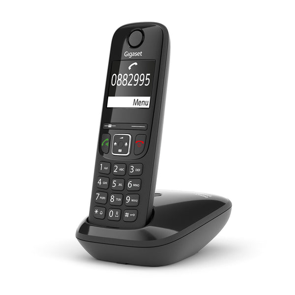 Gigaset AS690 Analog/DECT-telefon Nummervisning Sort