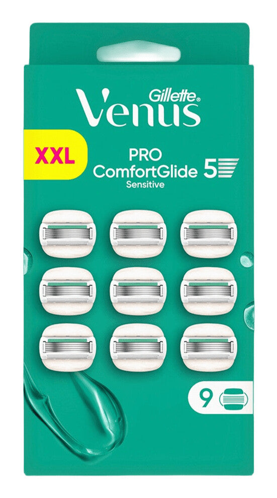 Gillette Venus Pro ComfortGlide Sensitive barberblad 9 stk Rustfrit stål Kvinder