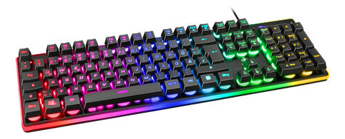 Deltaco GAM-021-RGB-DE tastatur Spil USB QWERTZ Tysk Sort