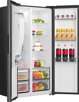Hisense RS5P528STFE side-by-side køle-fryseskab Fritstående 528 L Sort